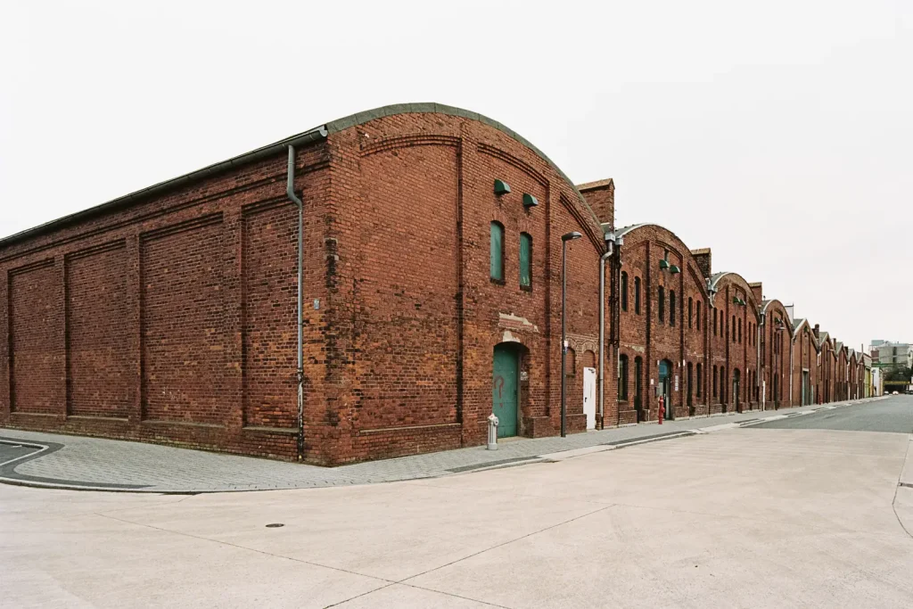 Industrial architecture shot at the Bremen ports on Kodak film