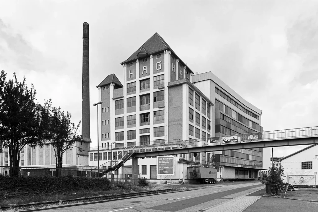 HAG decaff plant at Bremen ports shot on Fuji Acros black-and-white film.