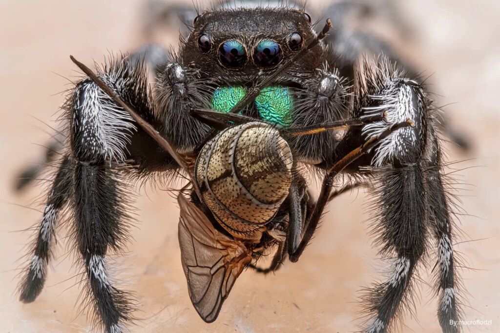 ttartisan 100mm f2.8 macro lens sample image of a spider