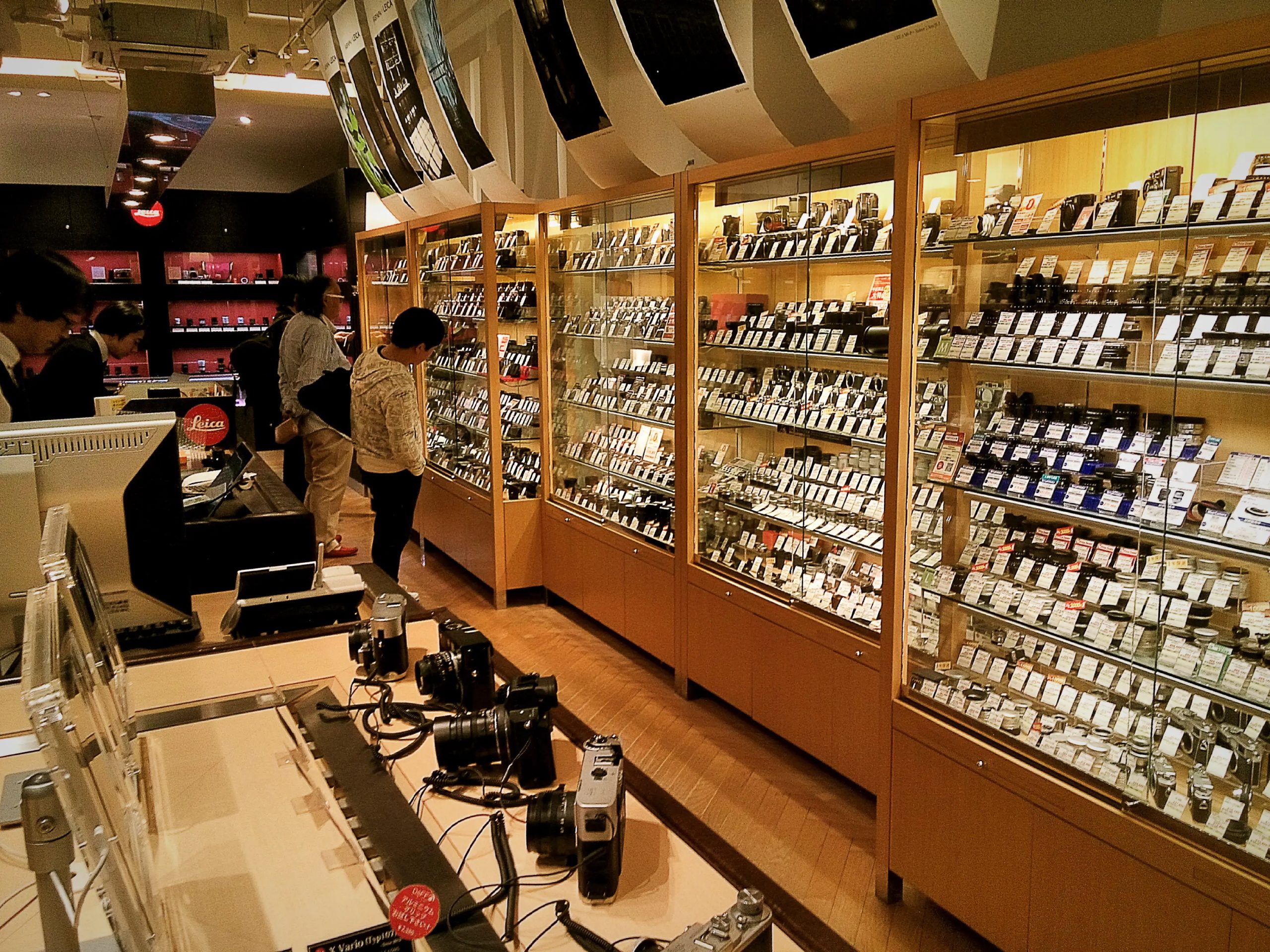 The basement of MAP Camera in Tokyo. Leica heaven. 
