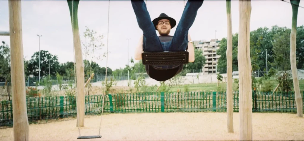 man on swing