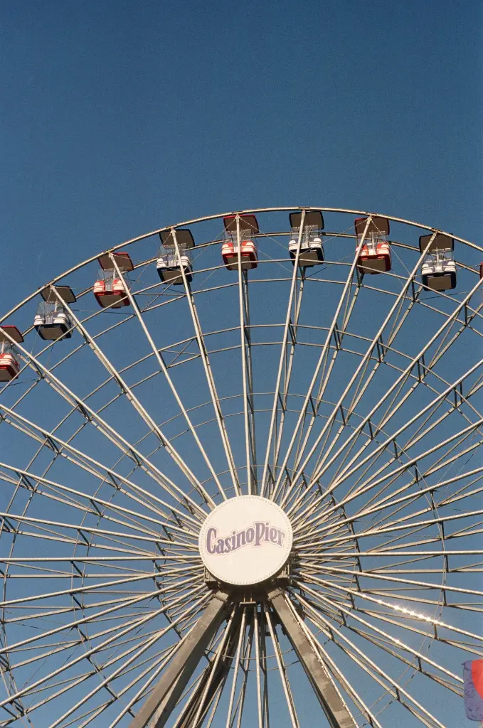 Casino Pier Ferris Wheel in Seaside Heights taken with Kodak ColorPlus 200 and the Minolta 58mm 1.4 lens
