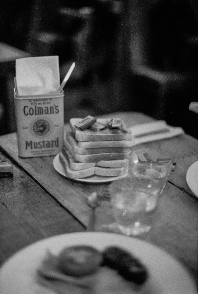 Colemans's mustard tin and some toast