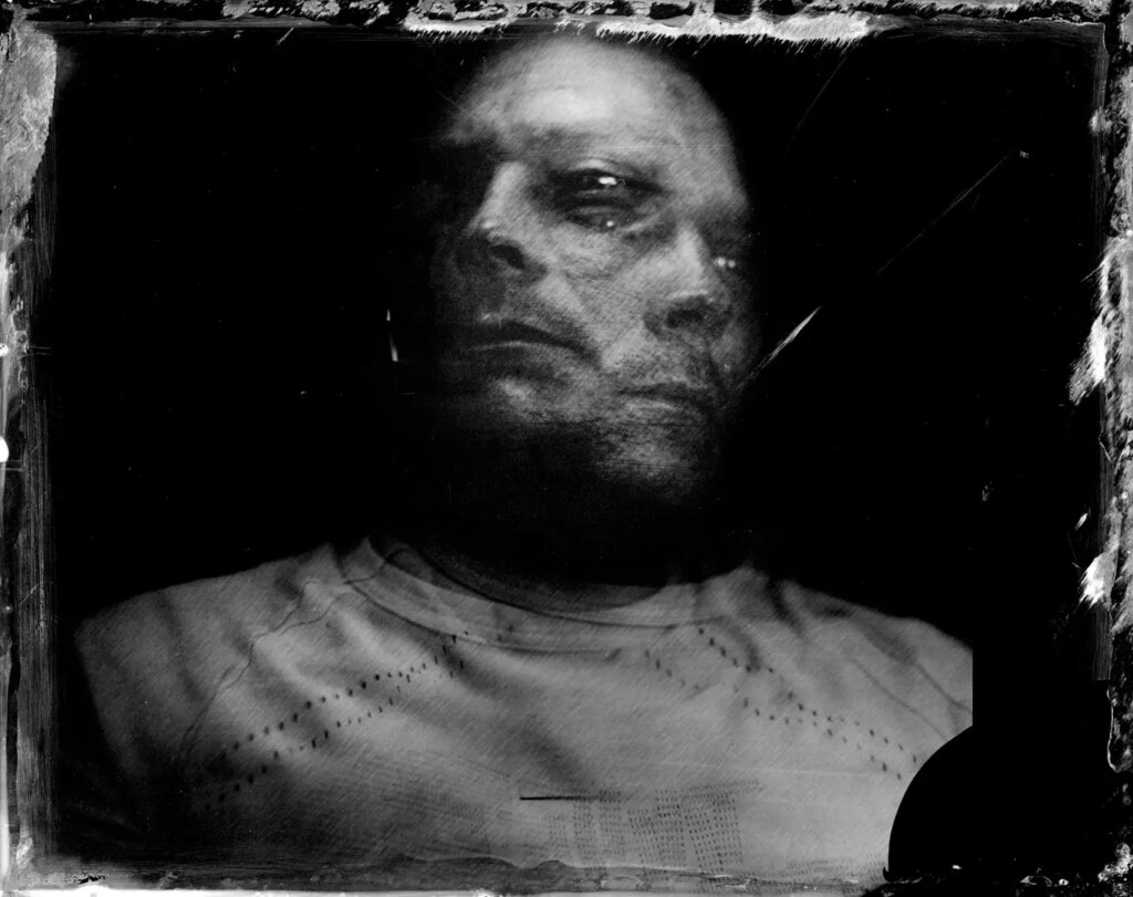Double glass self portrait on wet plate collodion