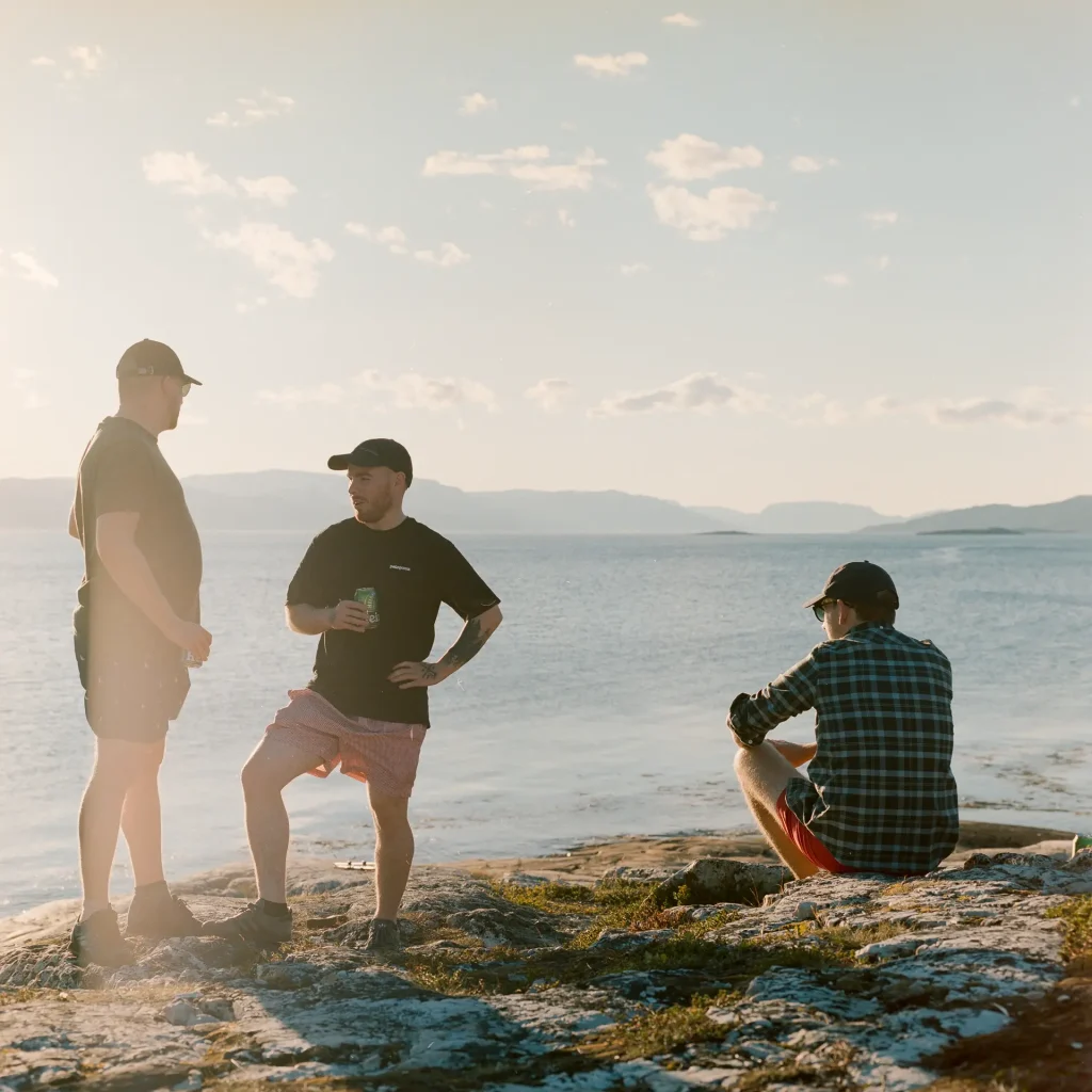 Greg, Cameron and Stoney by the water