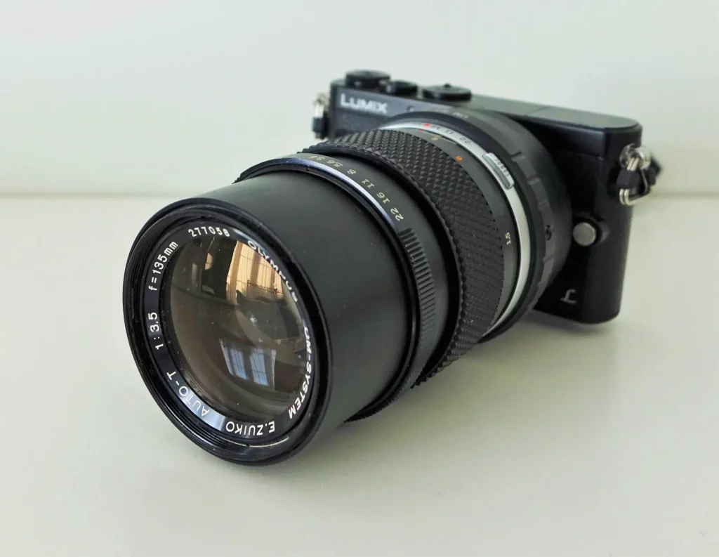 Panasonic GM1 with Olympus OM system E.Zuiko f/3.5 135mm lens