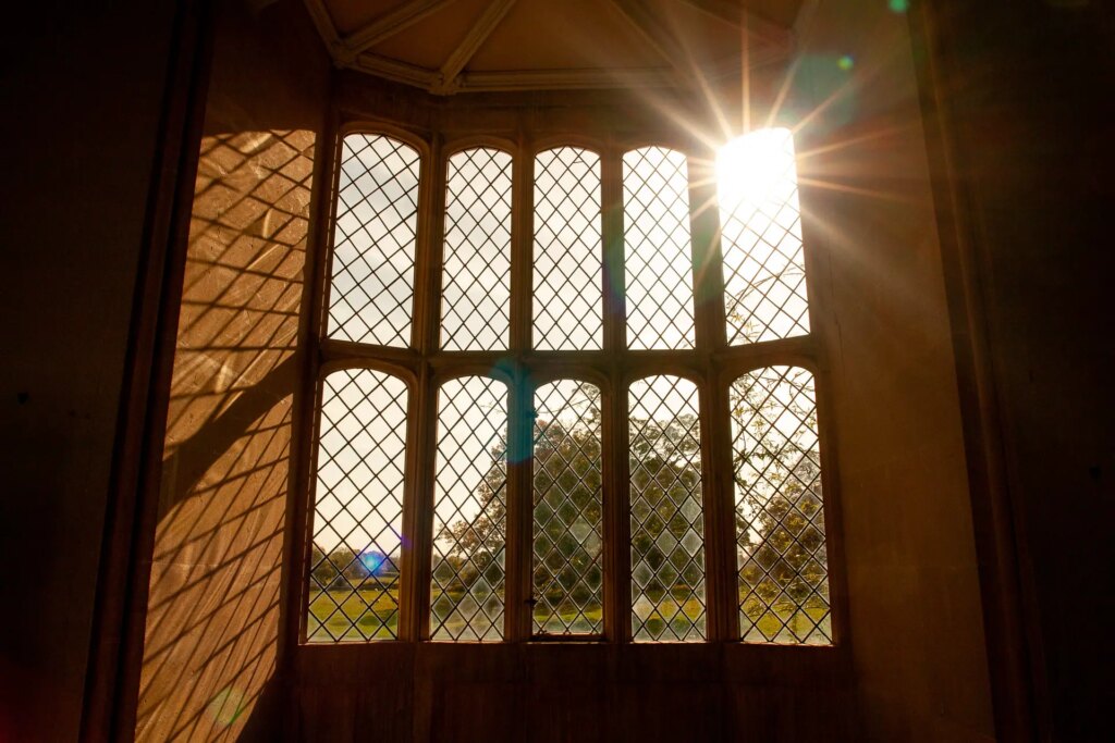 window and sunburst