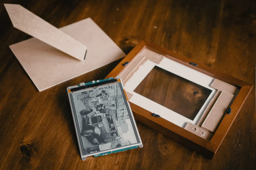 Photo frame disassembled