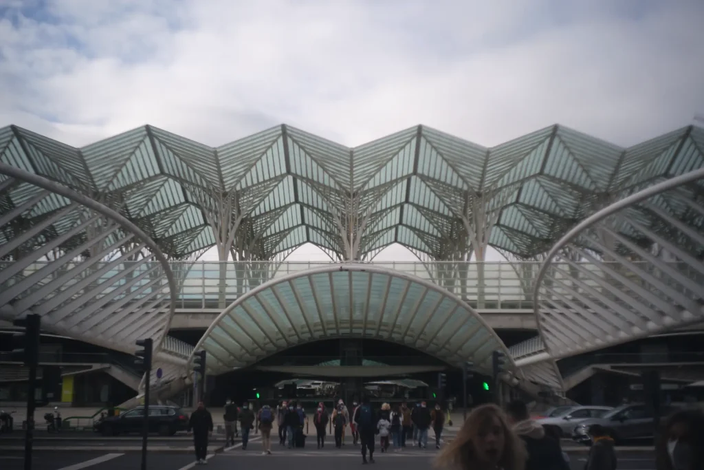 Facade, Oriente Train Station, Lisbon.