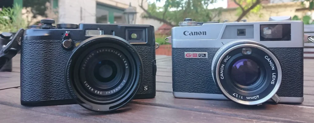 Fujifilm X100s and Canon QL17 GIII
