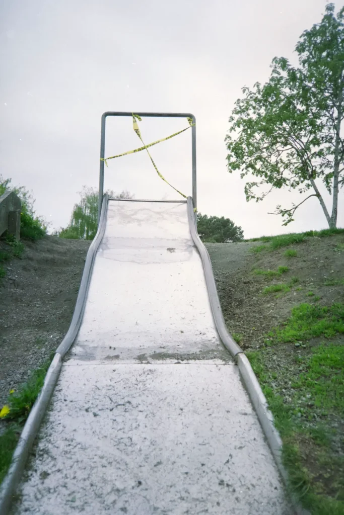 Taped off slide