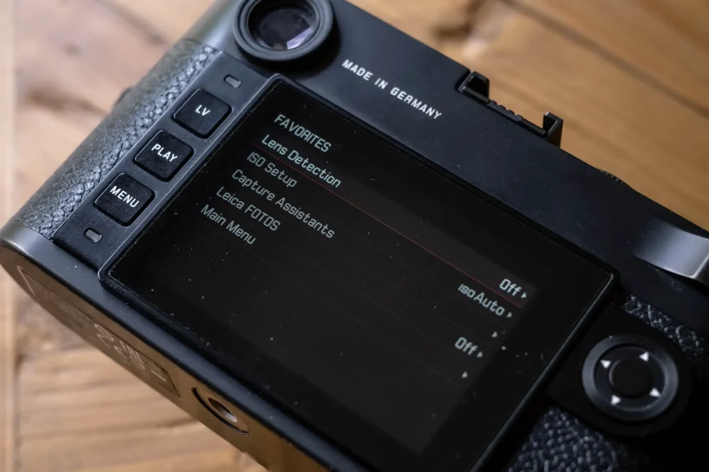 Leica M10-P Menu 