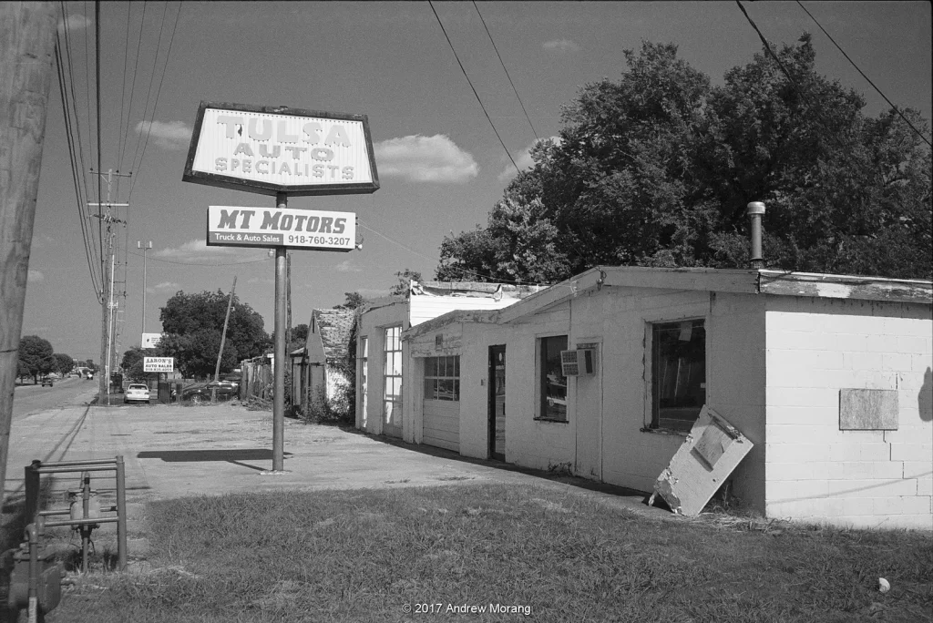 Route 66 Tulsa Oklahoma photographed with Olympus Trip 35