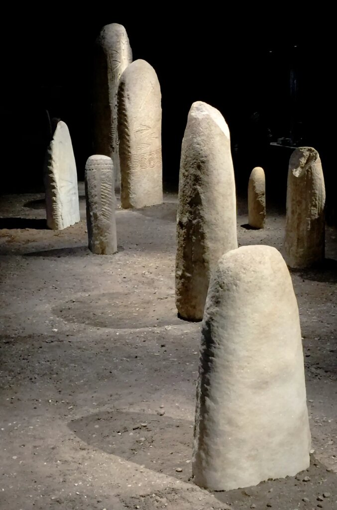 Stones in museum exhibit