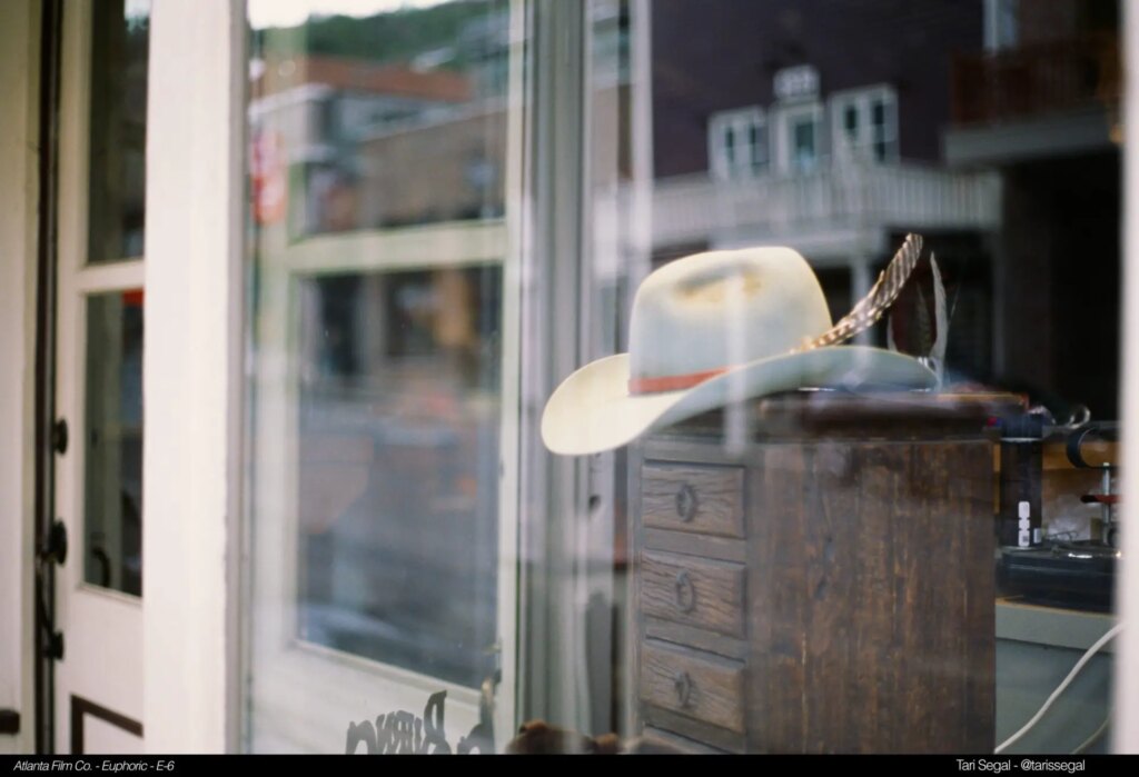 hat in a store window