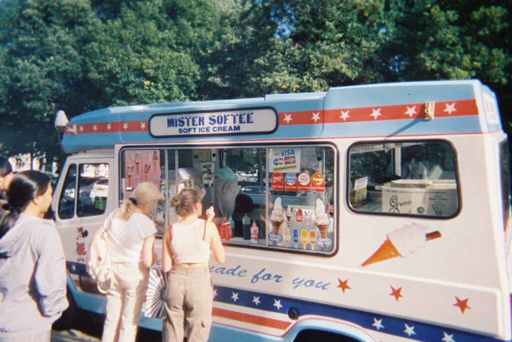ice cream truck outdoors