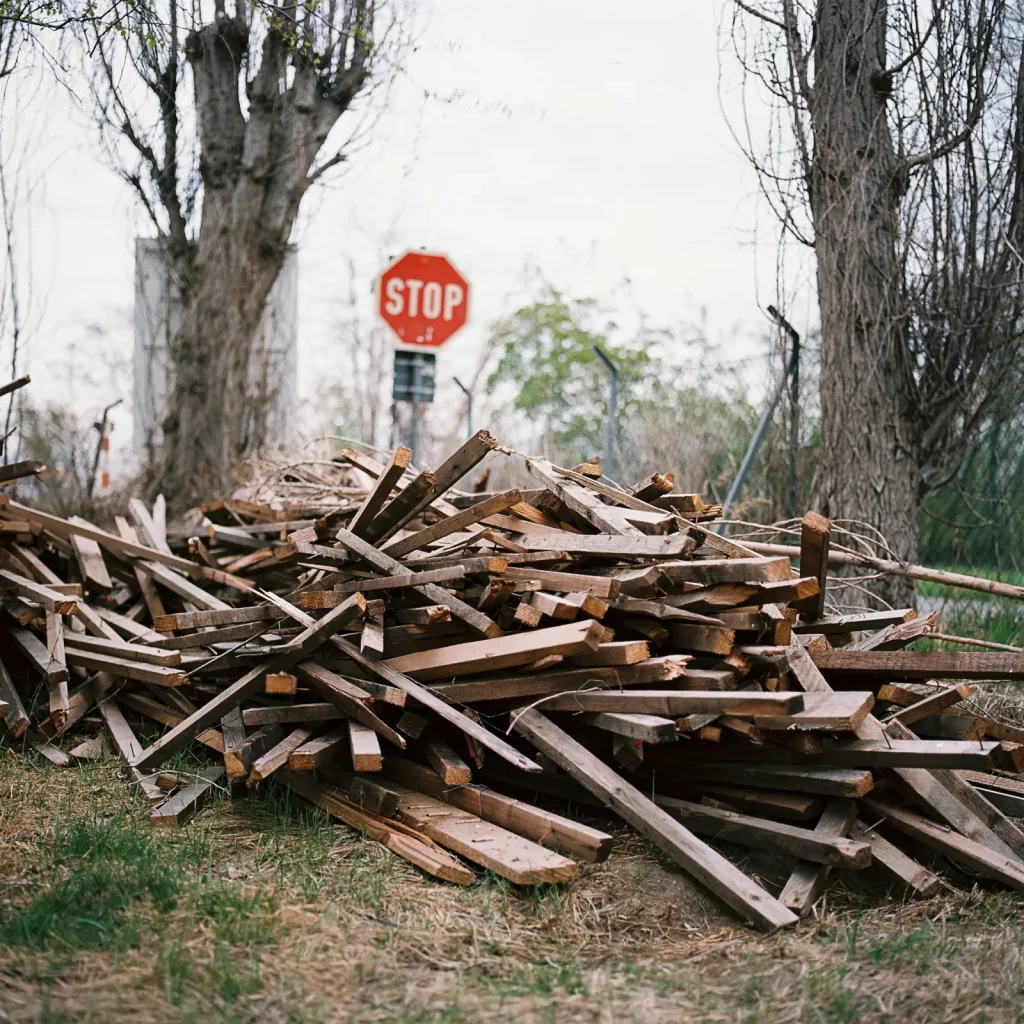 Wooden waste taken with a Hasselblad medium format camera on 6x6 negative.