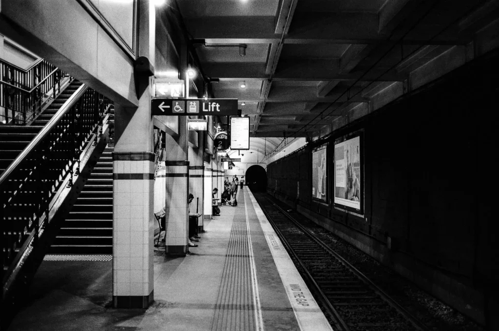 Train Station BnW