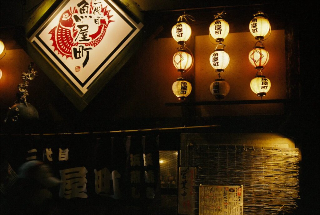 Drinking district near Tamachi, Tokyo. Leica iiig, Elmar, Porta 400.