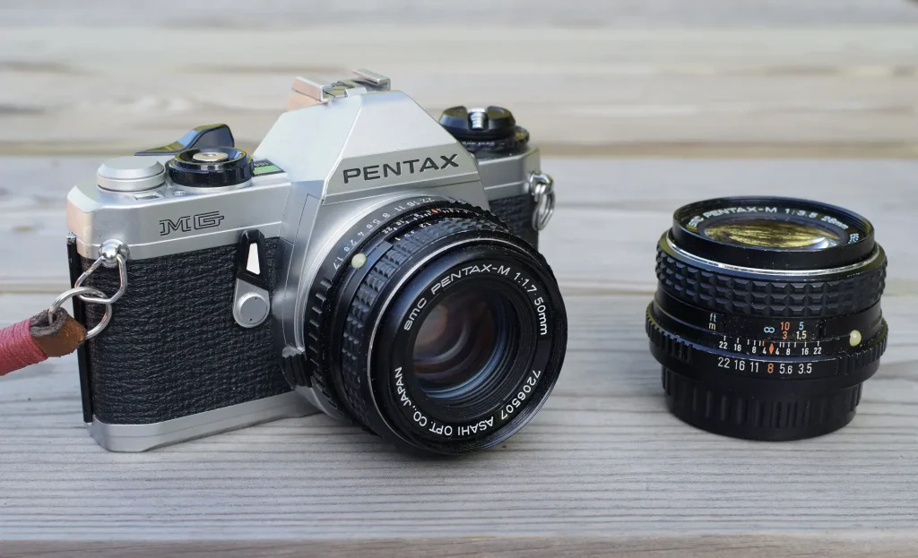 Pentax MG camera and lens