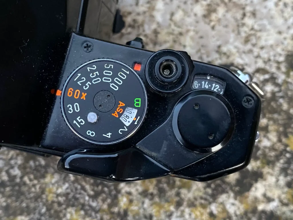 Pentax MX shutter dial 