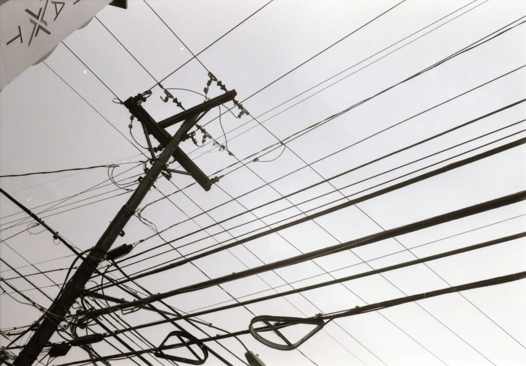 Black and White powerlines.