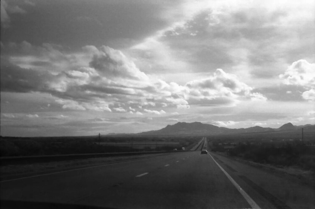 A black and white desert land scape - Burmberger test shot