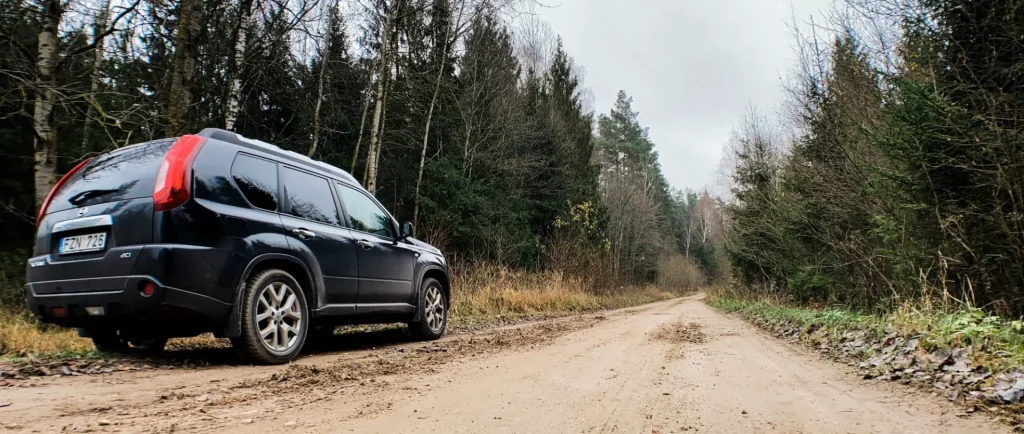 suv and road