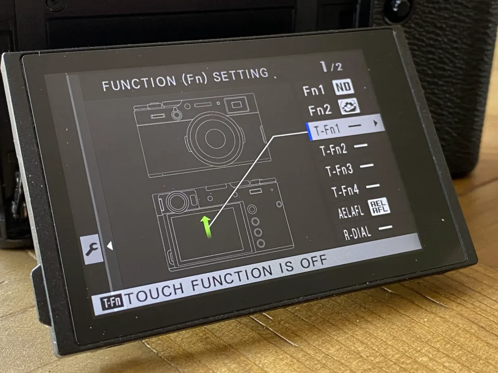 Fuji X100 Touch Screen off