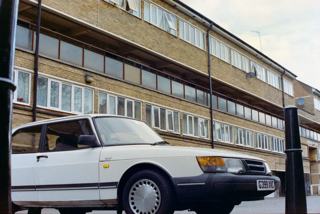 Saab Sedan in car park