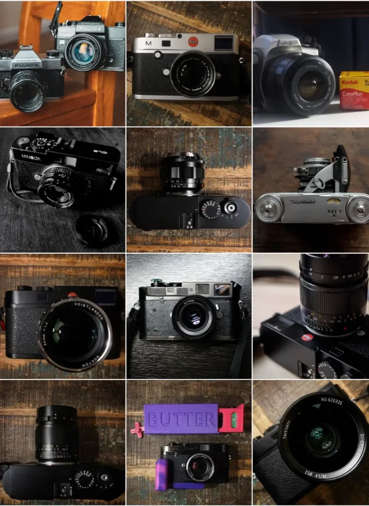 Film cameras on instagram