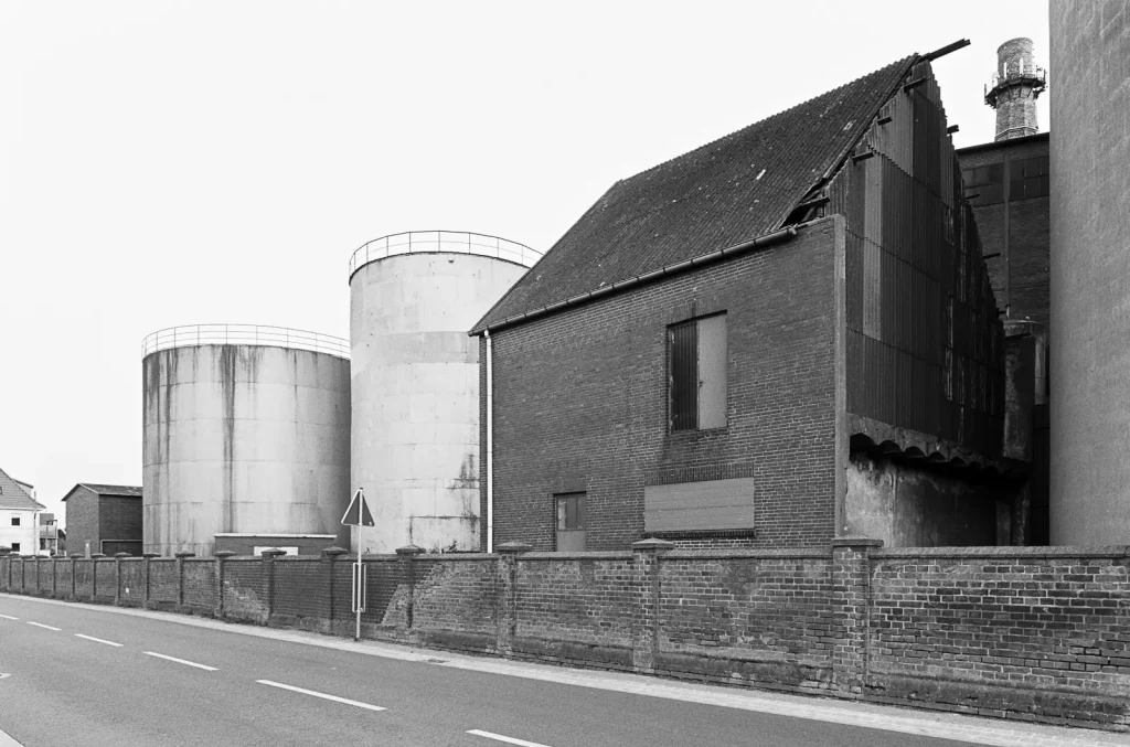 Oil tanks and machine house of the abandoned factory in Weetzen, Germany.