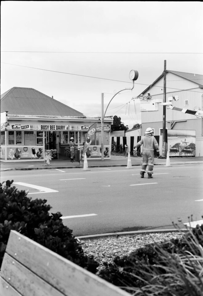 Foxton's Tramlines being removed.