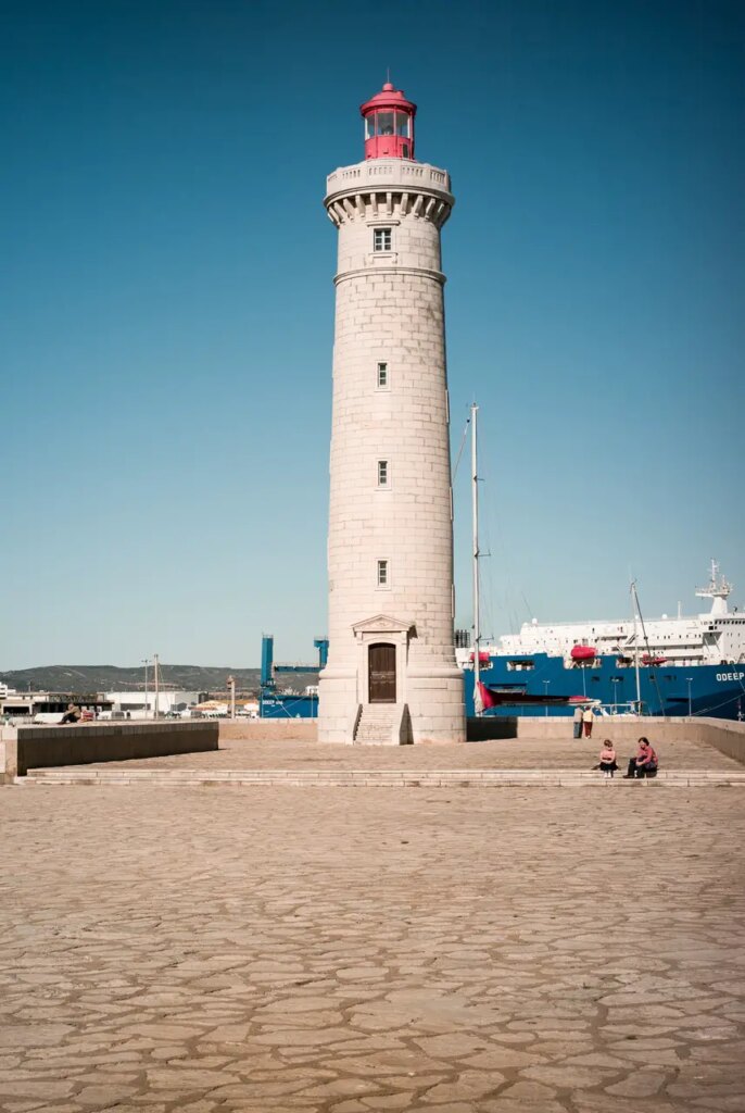 lighthouse on a beach, image taken on the pixii camera