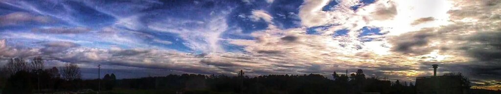 Panorama of a sunrise