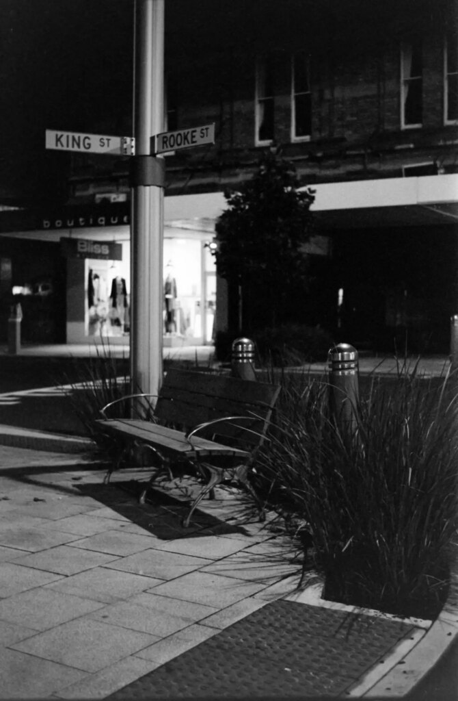 Devonport Street corner at night