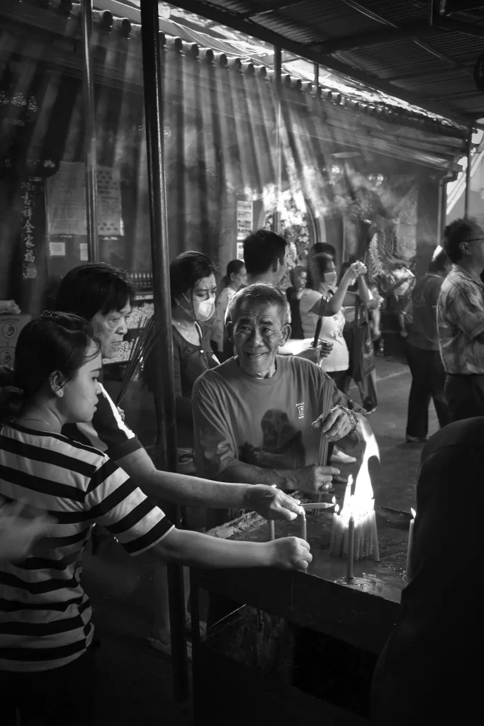 scenes from a temple in china town