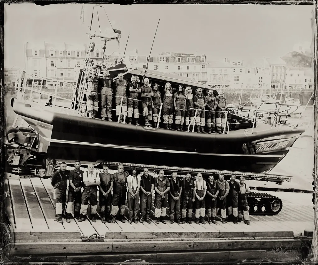 The Lifeboat Station Project by Jack Lowe: The Ilfracombe RNLI crew, 12x10 inch Ambrotype, June 2015