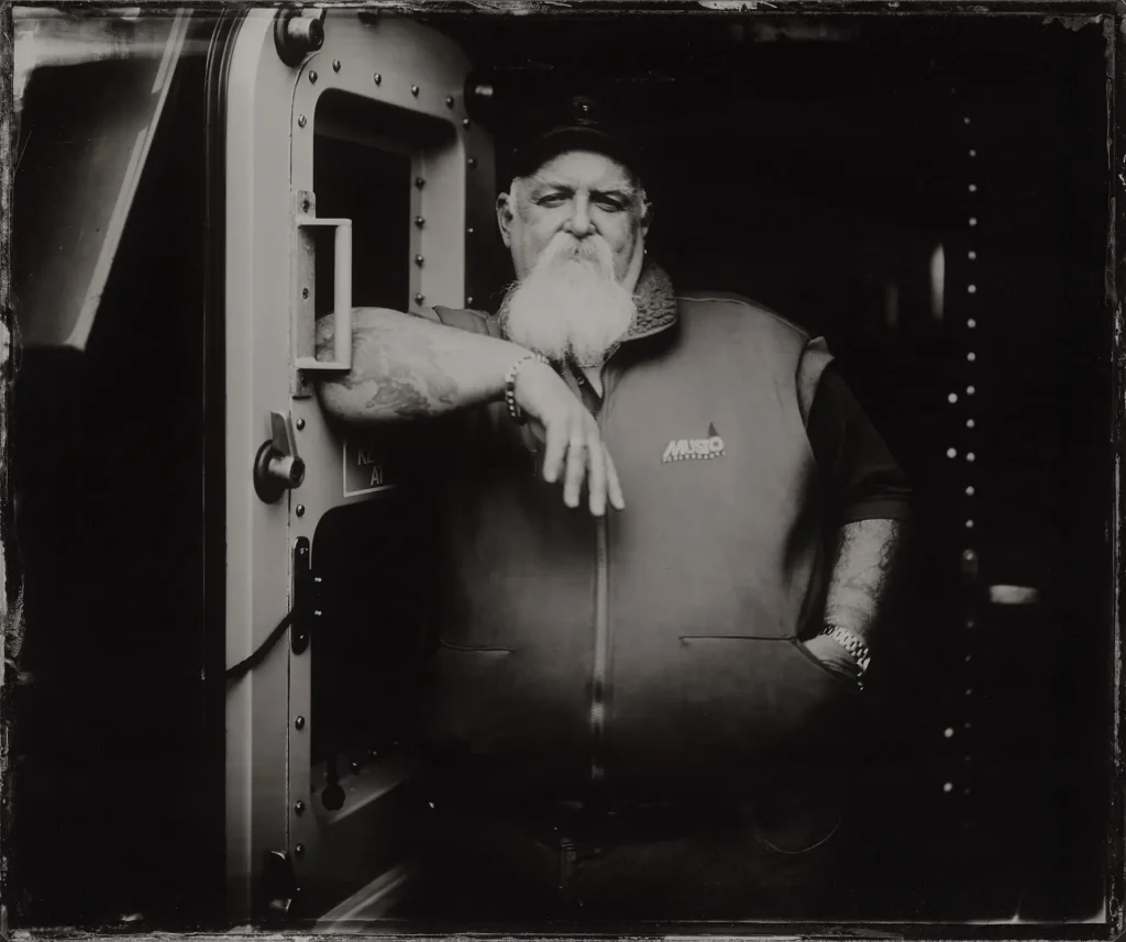 The Lifeboat Station Project by Jack Lowe: Dave Milford, Plymouth RNLI Coxswain, 12x10 inch Clear Glass Ambrotype, March 2020