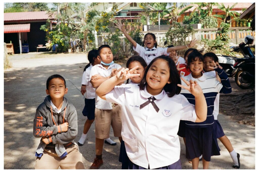 The Lomography School opens, image of kids playing at school