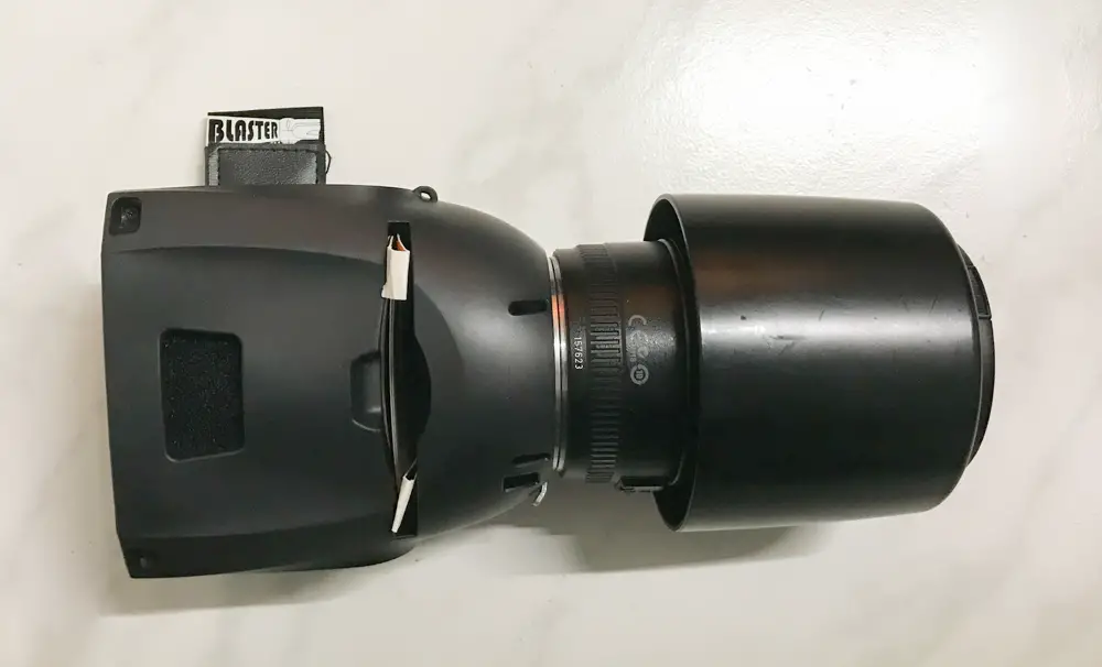 Lightblaster with a Canon lens