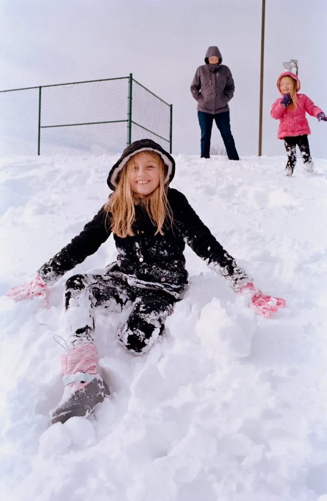 Playing in the snow