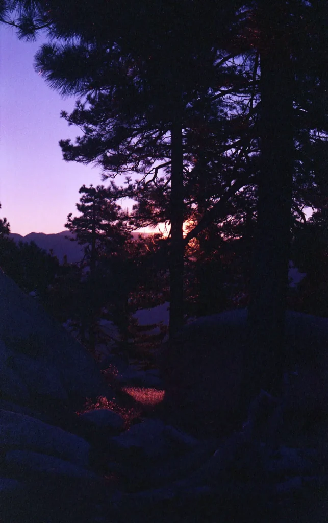 The colors dance at dawn on Mt Pacifico.