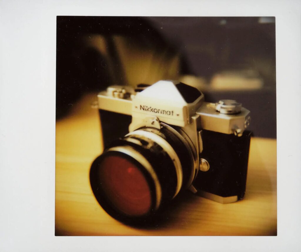 nikkormat on instant square film