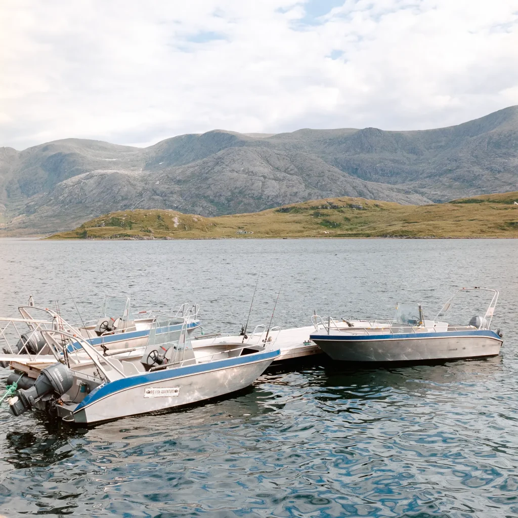 Fishing boats moored in Sørøya