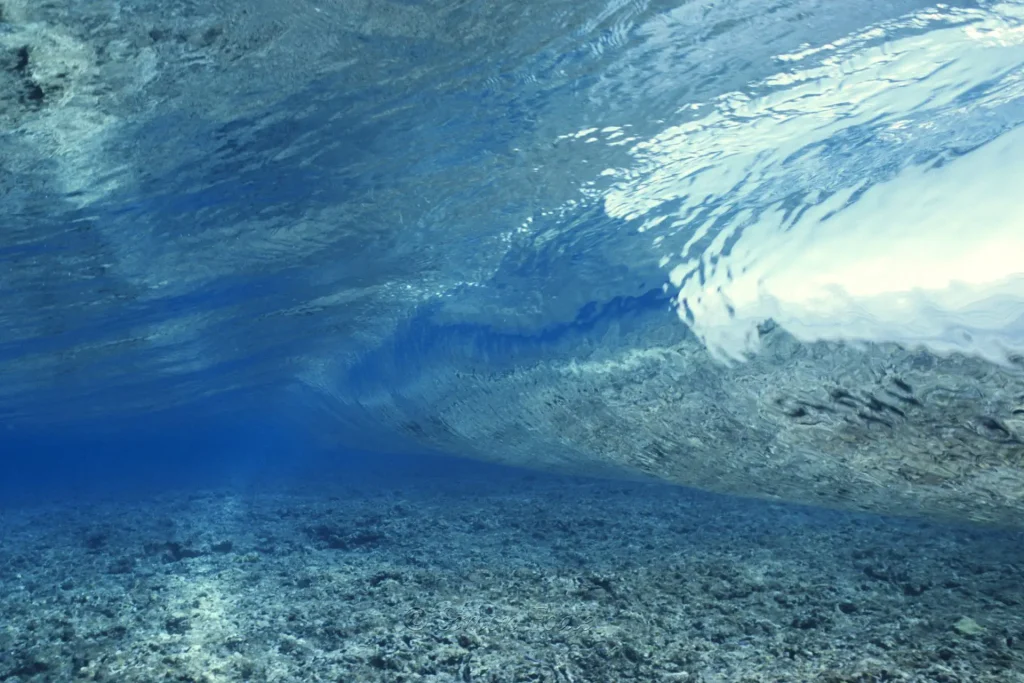 Wave breaking at Nuguria Atoll