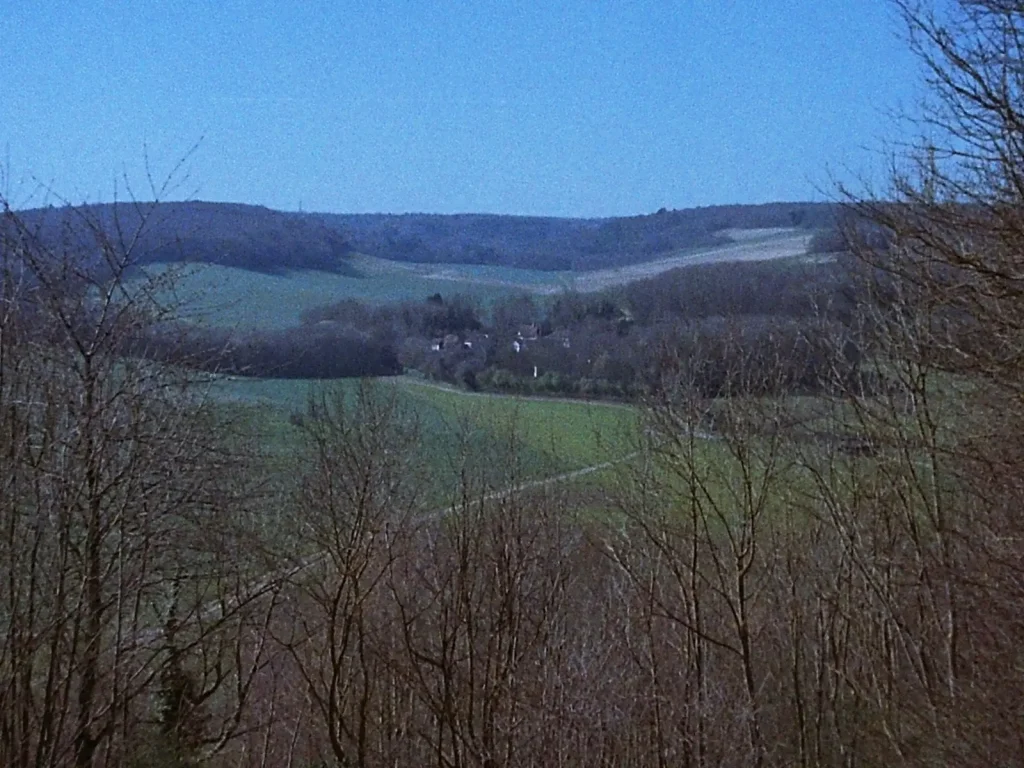 photo of a small countryside hamlet in the distance