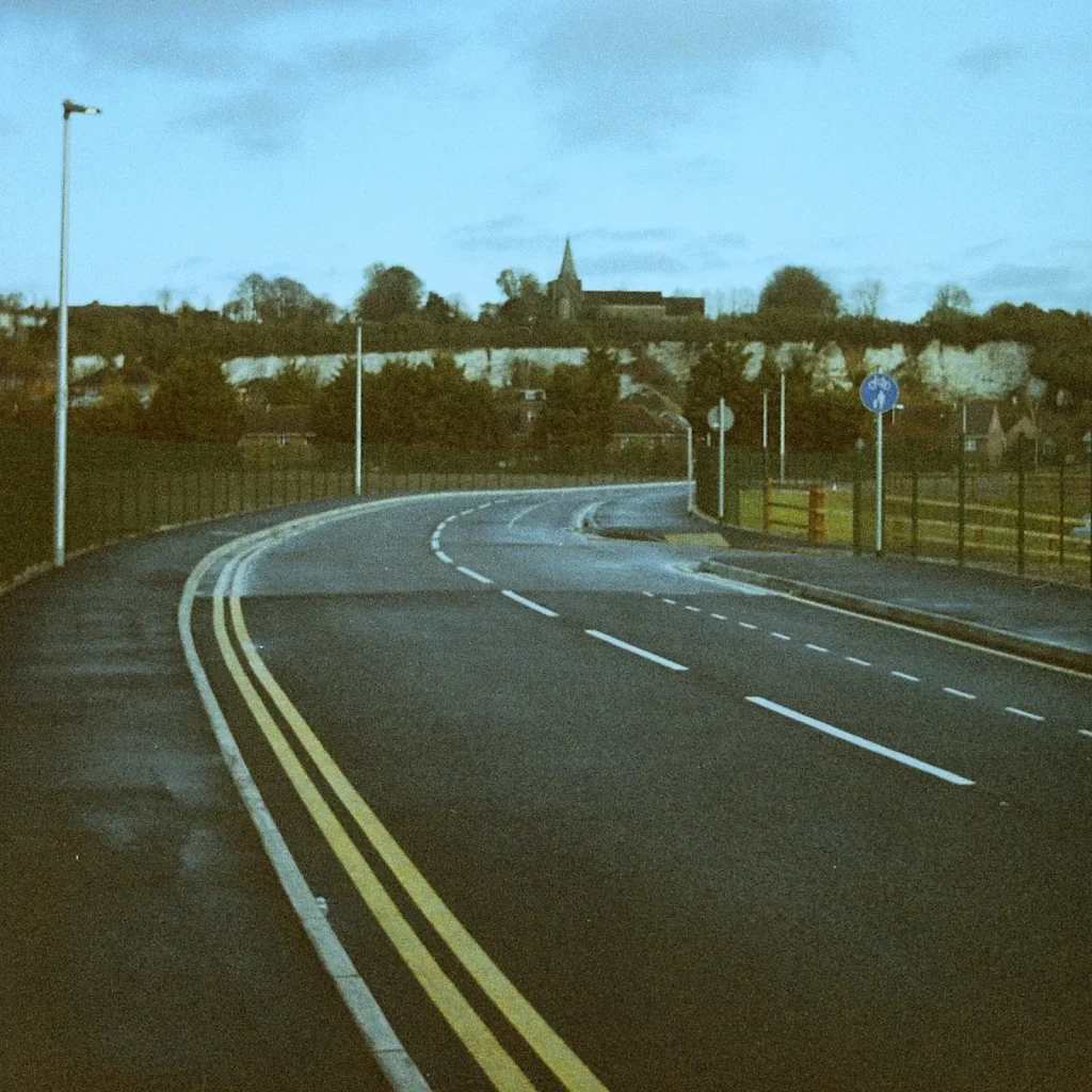 empty road with new tarmac