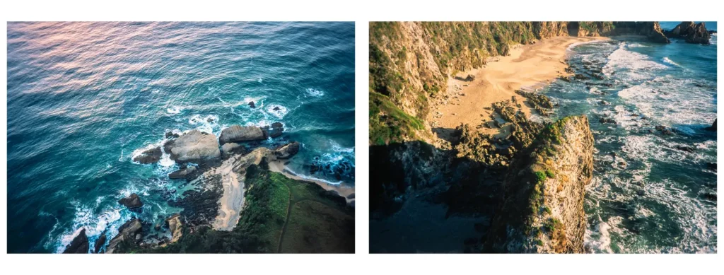 35mm film aerial photographs of Narooma