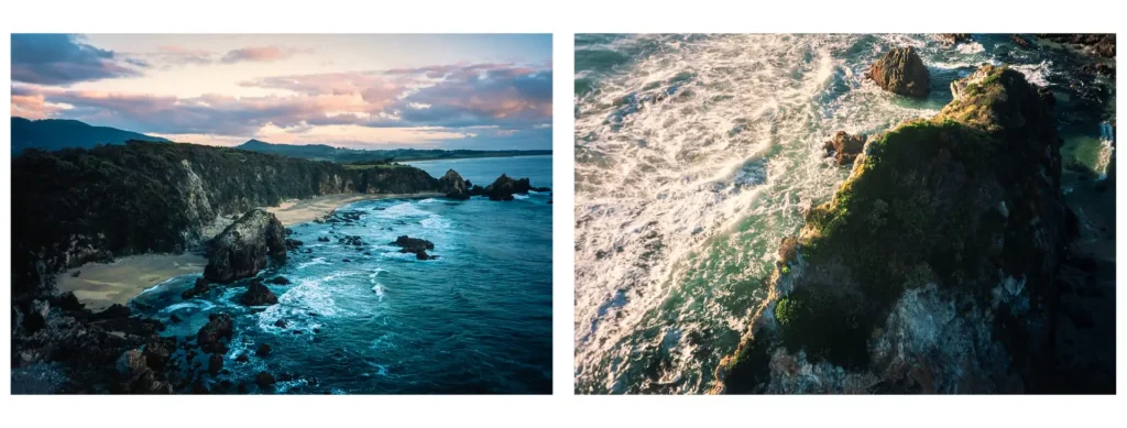 35mm film aerial photographs of Narooma
